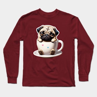 Pug Mug Long Sleeve T-Shirt